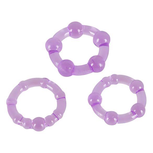 You2Toys - ¡Ponte Firme! Set de Anillos para el Pene - Morado (3 uds)