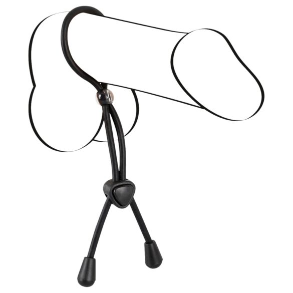 Bad Kitty - anillo para pene y testículos - silicona - negro