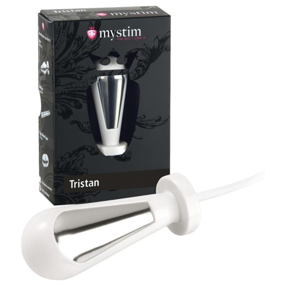 mystim Tristan - consolador electro en forma de cono (blanco)