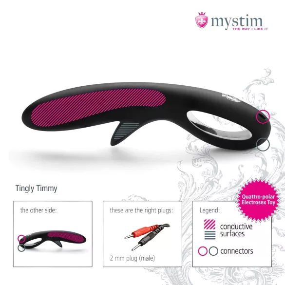 Mystim Tingly Timmy - dildo electro de silicona