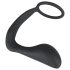 Black Velvet - plug anal con anillo peneano (negro)