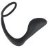 Black Velvet - plug anal con anillo peneano (negro)