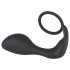 Black Velvet - plug anal con anillo peneano (negro)