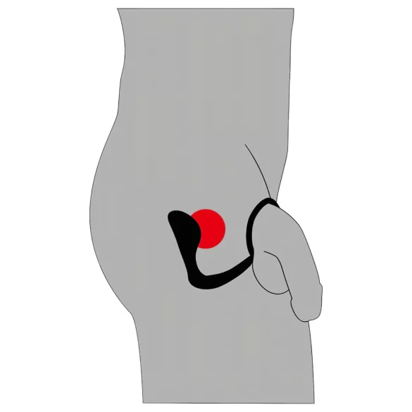 Black Velvets - plug anal con anillo para pene - silicona negra