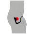 Black Velvet - plug anal con anillo peneano (negro)