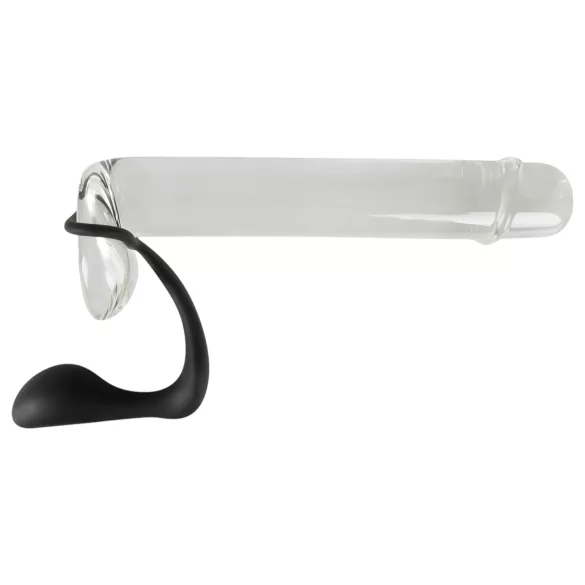 Black Velvets - plug anal con anillo para pene - silicona negra