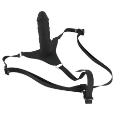 You2Toys - Arnés con consolador de silicona (negro)