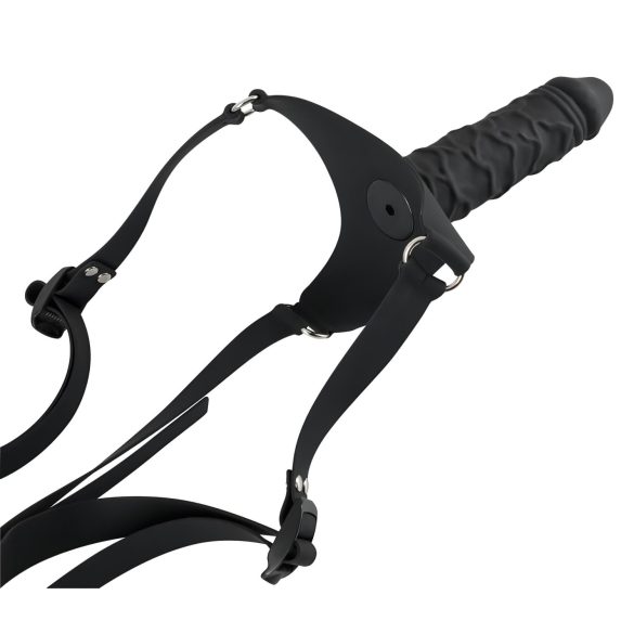 You2Toys - Arnés con consolador - silicona - negro