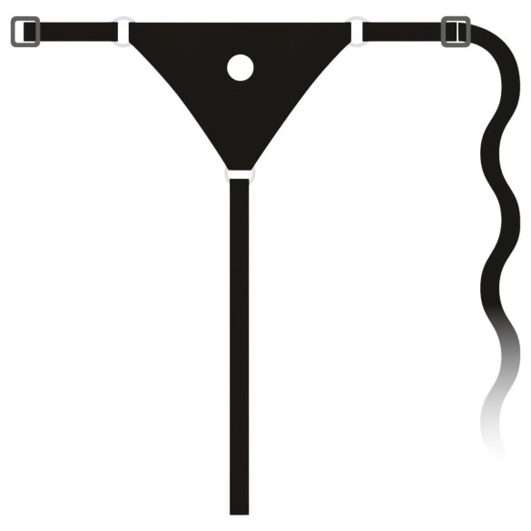 You2Toys - Arnés con consolador - silicona - negro