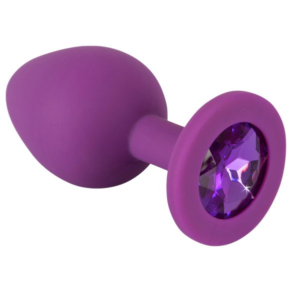 Alegría Colorida - Plug Anal de Silicona Mediano (Lila)