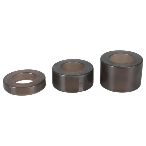 You2Toys - Anillo pene y testículos con extensor - silicona gris