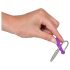 Plug uretral con anillo de glande de silicona (lila-plata)