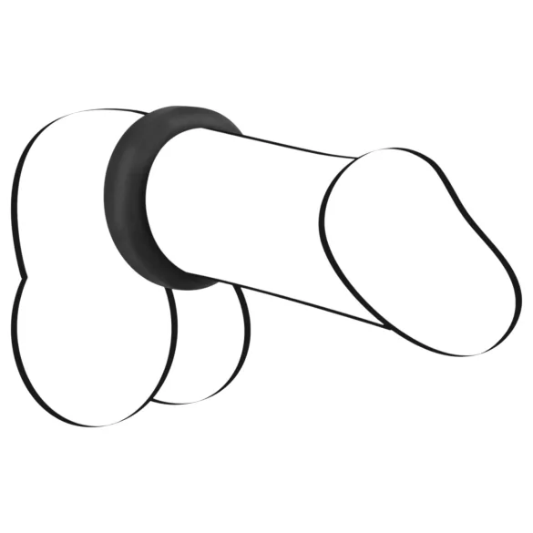 Black Velvets - anillo para pene grueso - silicona negra 3,2 cm