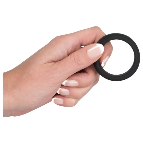 Black Velvets - anillo para pene grueso - silicona negra - 3,8 cm