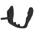 Black Velvet - Dildo anal con anillo para pene y testículos (negro)