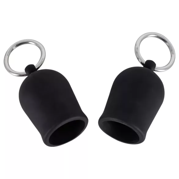 Black Velvets - succionador de pezones con anillo metálico (negro)