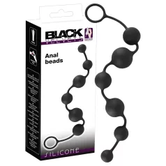 Black Velvets - dildo anal con 6 perlas (negro)