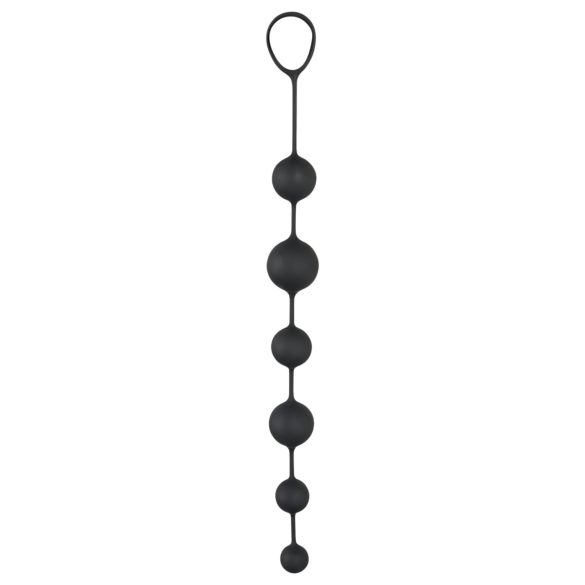 Black Velvets - consolador anal con 6 bolas - silicona negra