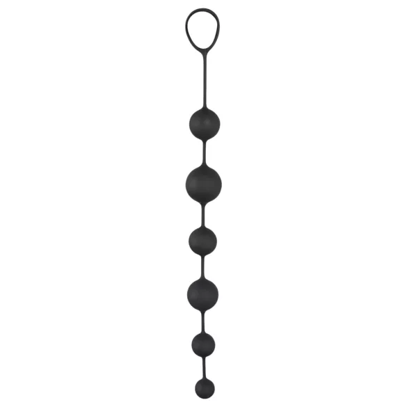 Black Velvets - dildo anal con 6 perlas (negro)
