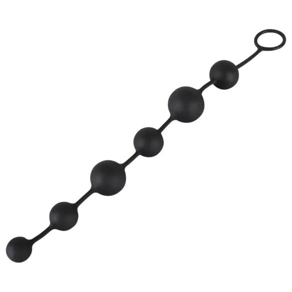 Black Velvets - dildo anal con 6 perlas (negro)