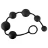 Black Velvets - dildo anal con 6 perlas (negro)