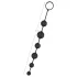 Black Velvets - dildo anal con 6 perlas (negro)