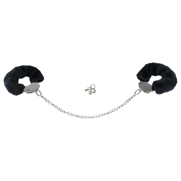 You2Toys - Esposas de peluche con cadena larga - negro
