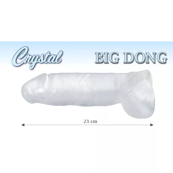 Crystal Clear Big Dong - dildo gigante de gel (21,5 cm)
