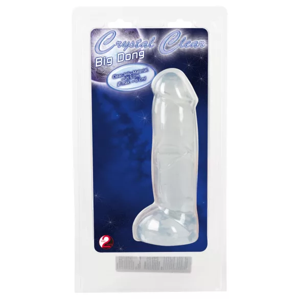 Crystal Clear Big Dong - dildo gigante de gel (21,5 cm)