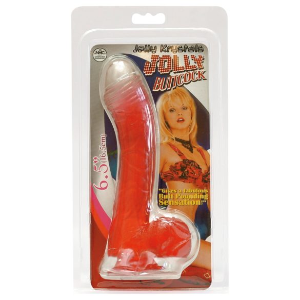 Jolly - consolador realista - 17 cm - rojo