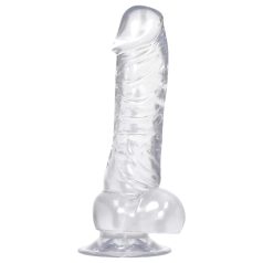 Dildo con ventosa cristalino