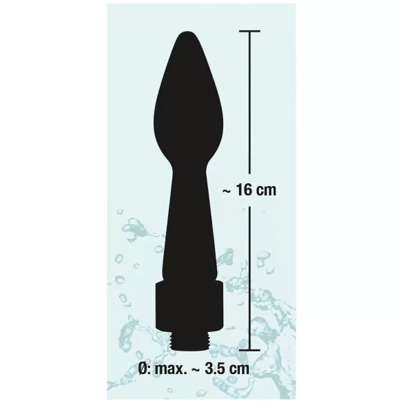 You2Toys - Ducha anal - punta cónica - silicona negra