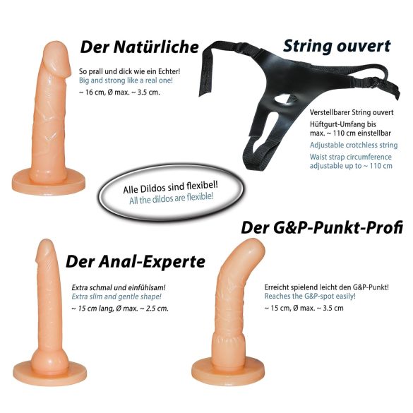 You2Toys - Arnés con dildo - set de placer - color natural