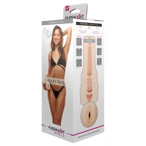 Fleshlight - masturbador masculino - vagina realista Riley Reid - silicona