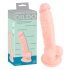 Medical - dildo de silicona médica (18cm) - natural