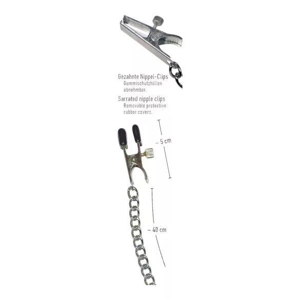 Sin marca - Pinzas para pezones ajustables - Cadena - Metal