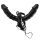 Vibrador doble con arnés (negro) - Fetish