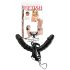 Vibrador doble con arnés (negro) - Fetish