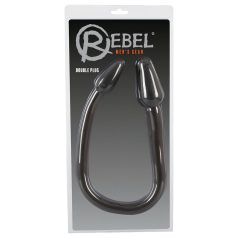   Rebel Double Plug - doble tapón anal en forma de cono (negro)
