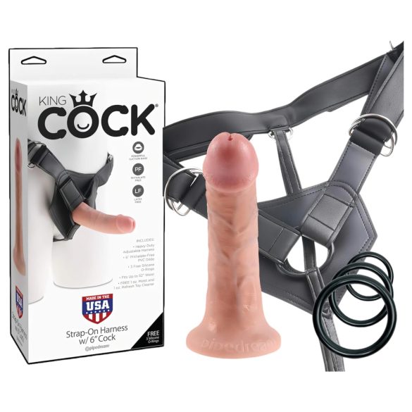 King Cock Strap-on 6 - dildo con arnés - natural