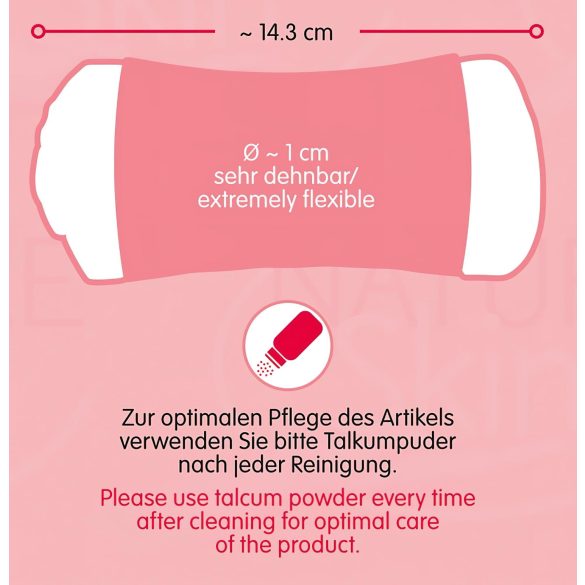 Nature Skin - masturbador doble orificio vagina y ano - color natural y negro