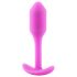 b-vibe Snug Plug 1 - plug anal con peso interno (55g) - rosa
