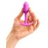 b-vibe Snug Plug 1 - plug anal con peso interno (55g) - rosa