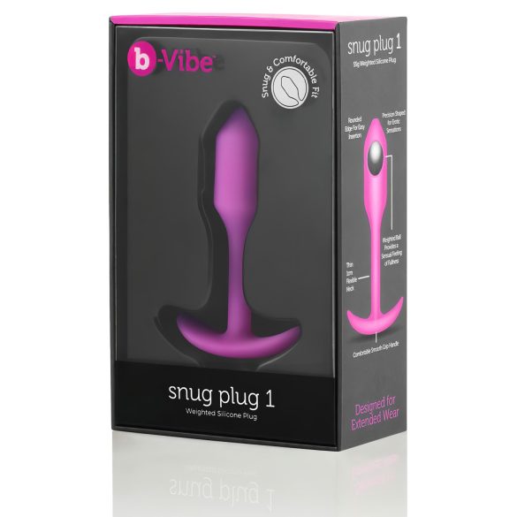 b-vibe - plug anal con peso interno 55g - silicona rosa
