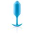 b-vibe Snug Plug 3 - plug anal de dos bolas (180g) - azul