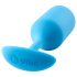 b-vibe Snug Plug 3 - plug anal de dos bolas (180g) - azul