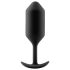 b-vibe Snug Plug 3 - doble bola plug anal (180g) - negro