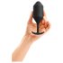 b-vibe Snug Plug 4 - Dildo anal doble bola (257g) - negro