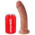 Consolador King Cock 8" (20 cm) - tono oscuro natural