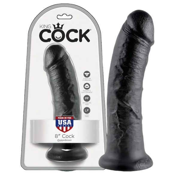 Dildo King Cock 8" (20 cm) - negro
